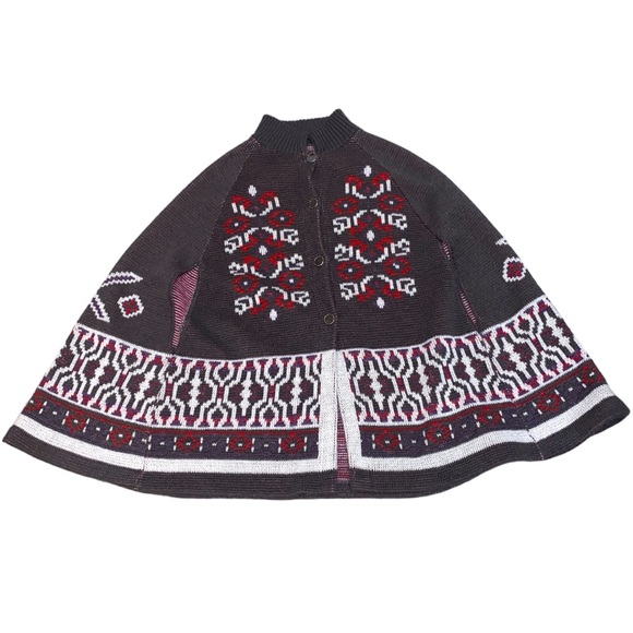 Vintage 1960’s Hopi Kachina Tribal Patterned Poncho - Picture 3 of 9